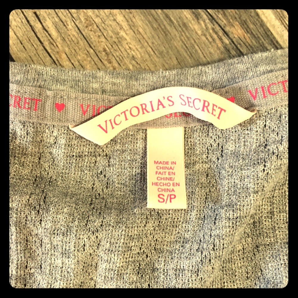 S/P heather grey long sleeve t shirt pink by vs
